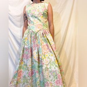 floral floor length princess gown | M
